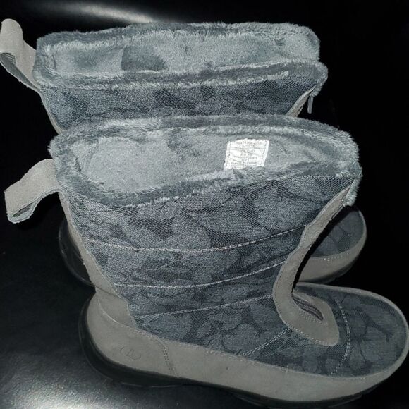 Lands' End shoes women's size 7-1/2 D 7.5 D zip front furry … - Picture 1 of 7